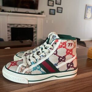 Gucci Tennis 1977 Sneakers with Green Interior​